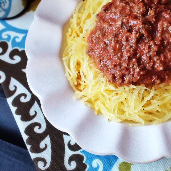 Creamy Marinara Spaghetti Squash