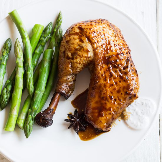 Sticky Ginger Pot Roasted Chicken