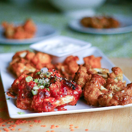 Cauliflower “Wings” Three Ways