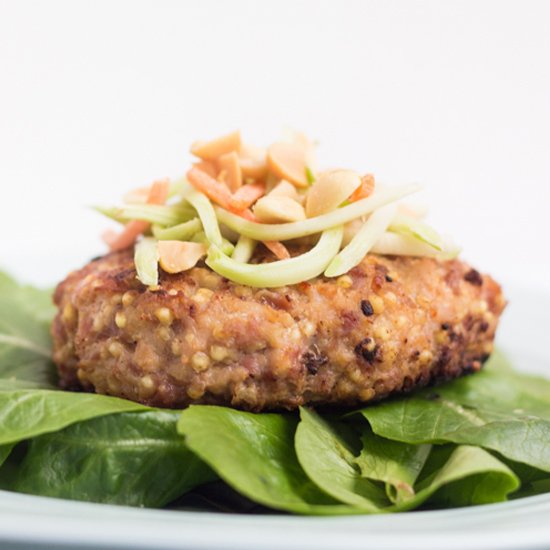 Chicken Pad Thai Quinoa Burgers