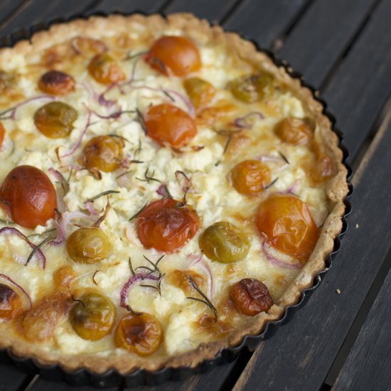 Tomato, Feta and Onion Tart