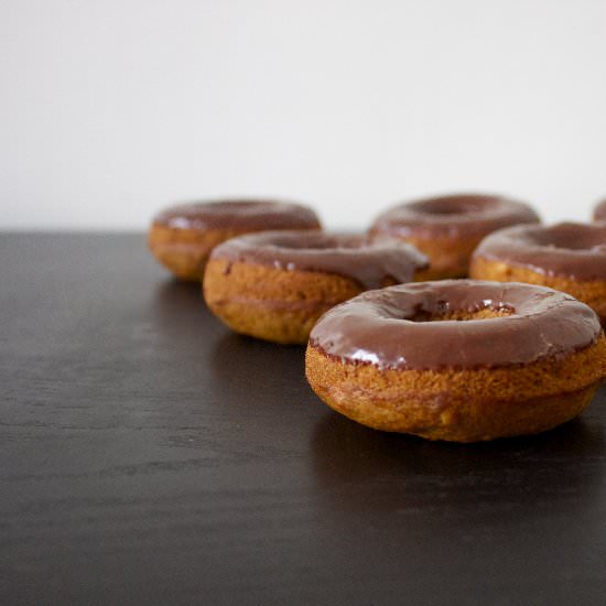 Vegan Espresso Banana Doughnuts