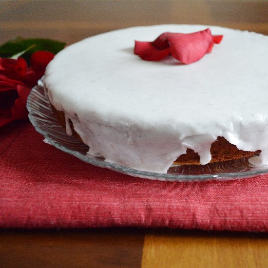 Glazed Rose Cardamom Cake