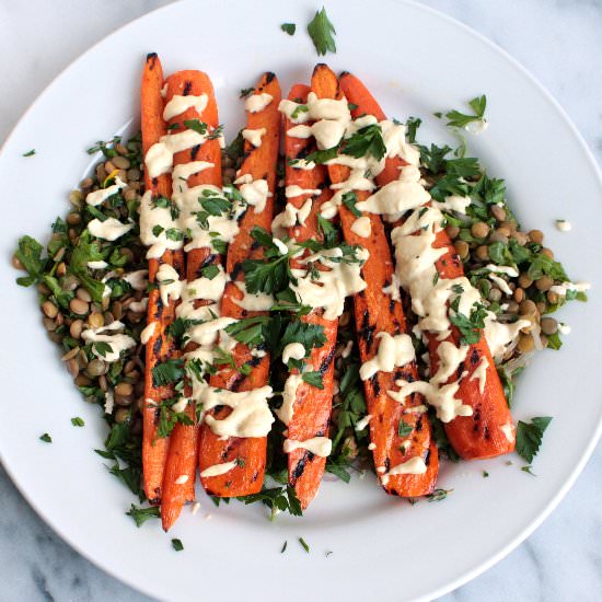 Grilled Carrots with Cashew Cream