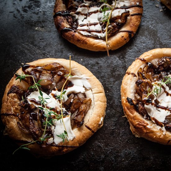 Caramelized onion tarts