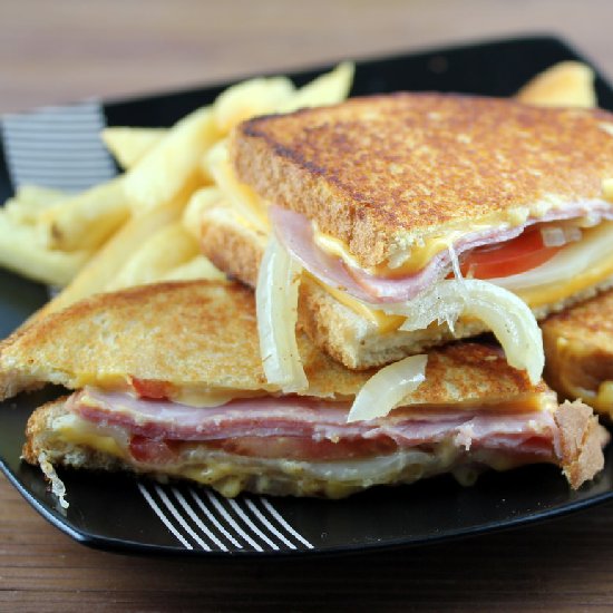 Grilled Cheese with Smoked Ham