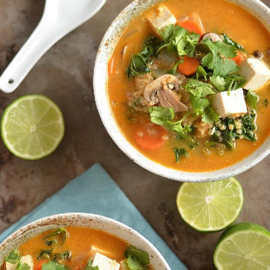 Thai Red Curry Quinoa Soup