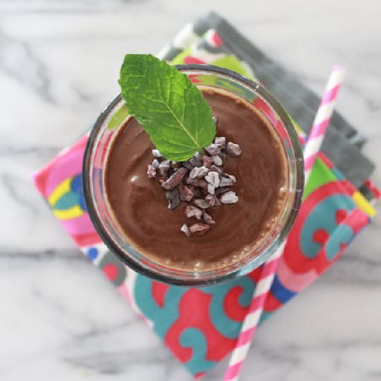 Chocolate Mint Macha Smoothie