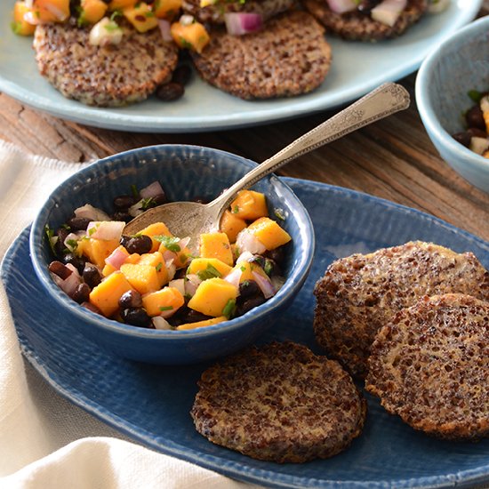 Garlicky Red Quinoa Patties