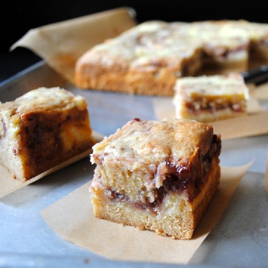 Raspberry Cheesecake Blondies