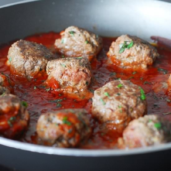 Mozzarella Stuffed Meatballs