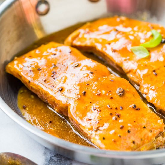 Maple Barbeque-Glazed Salmon