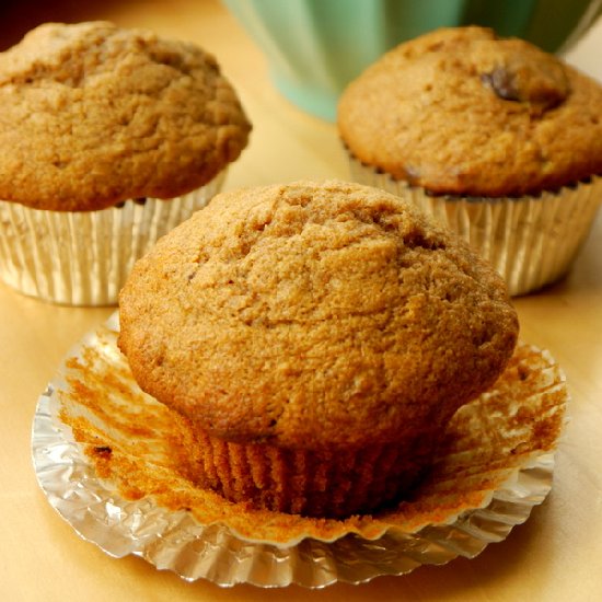 Whole Wheat Banana Muffins