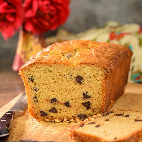 Peanut Butter Choc Chip Bread