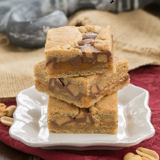 Chocolate PB Caramel Bars