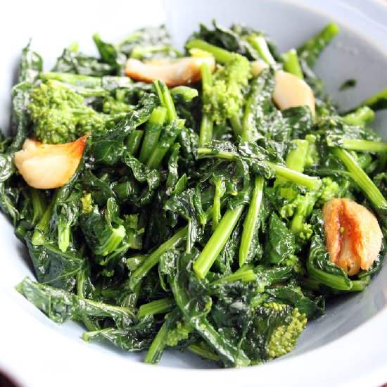 Rapini with Sauteed Garlic