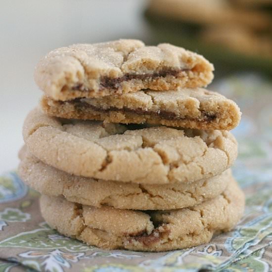 Choc Stuffed Peanut Butter Cookies