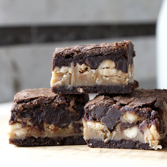 Peanut Butter Stuffed Brownies