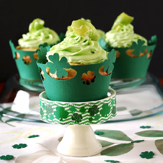 Lime White Chocolate Chips Cupcakes