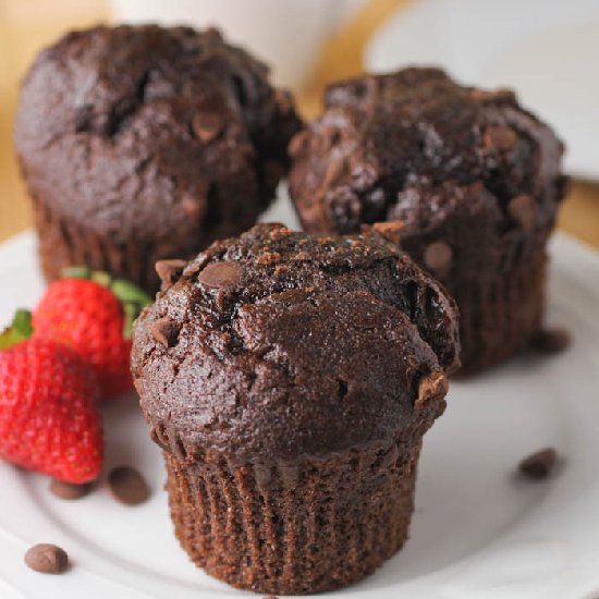 Double Chocolate Chip Muffins