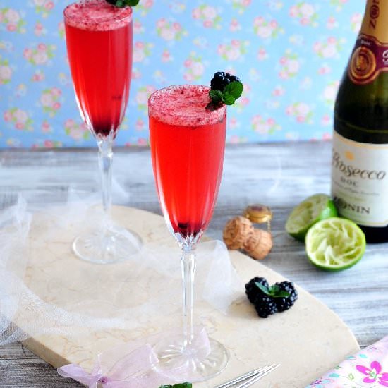 Blackberry Lime Mimosa