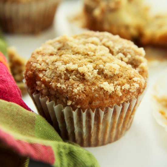 Whole Wheat 5-Spice Pear Muffins