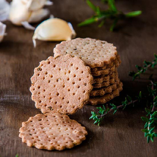 Herb & Garlic Amaranth Crackers