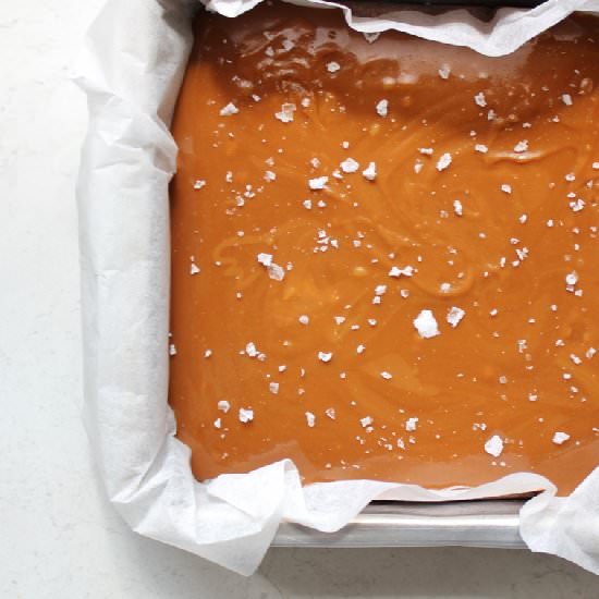 Salted caramel fudge