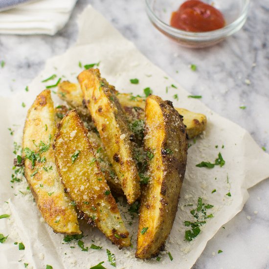 Healthy Garlic Parmesan Fries