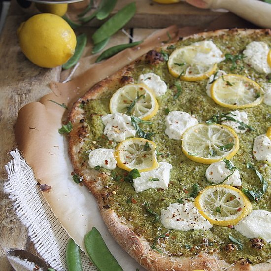 Spring Pea & Lemon Pesto Pizza