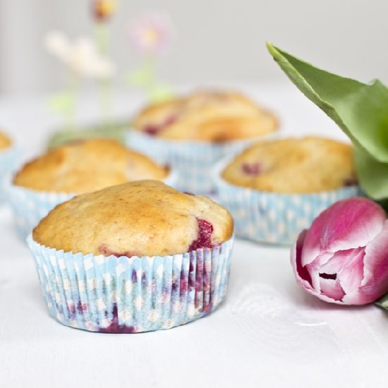 Yoghurt Raspberry Muffins