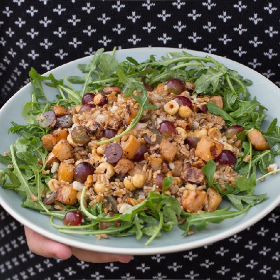 Farro and Roasted Rutabaga Salad