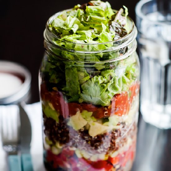 Lunchtime Taco Salad in a Jar