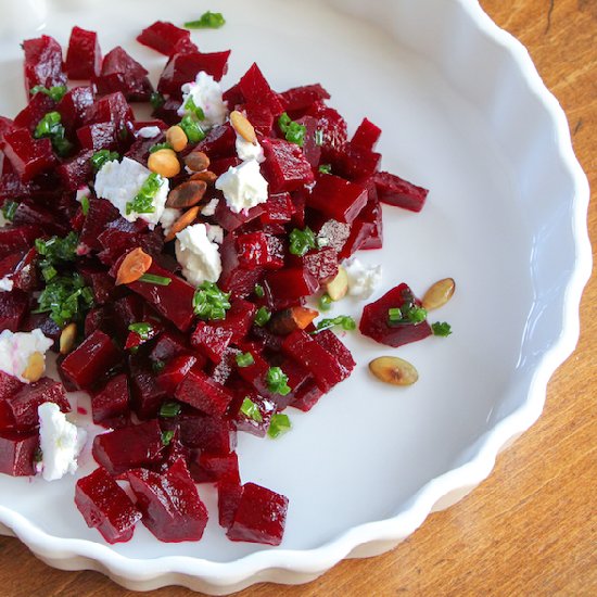 Pickled Beets Salad with Chive Oil