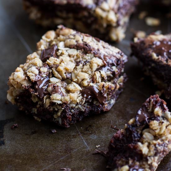 Oatmeal Cookie PB Brownies