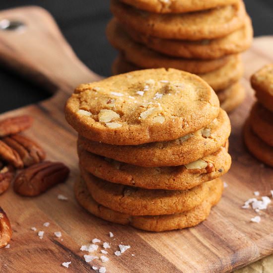 Salted Brown Butter Pecan Cookies