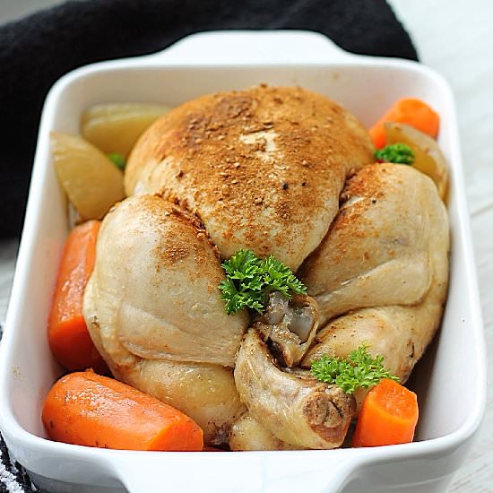 Whole Chicken in a Slow Cooker