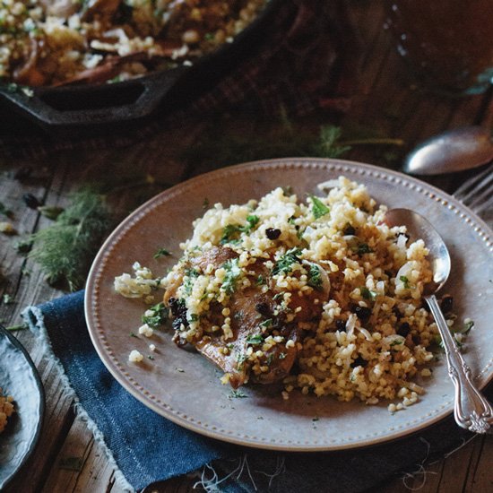 One-Pot Chicken w/ Cardamom Bulgur