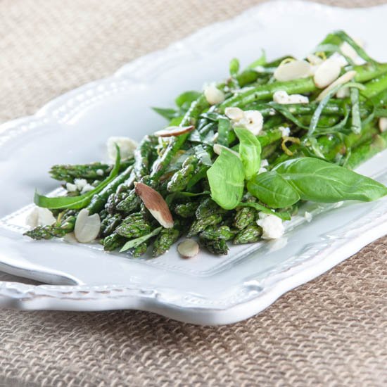 Grilled Asparagus with Feta