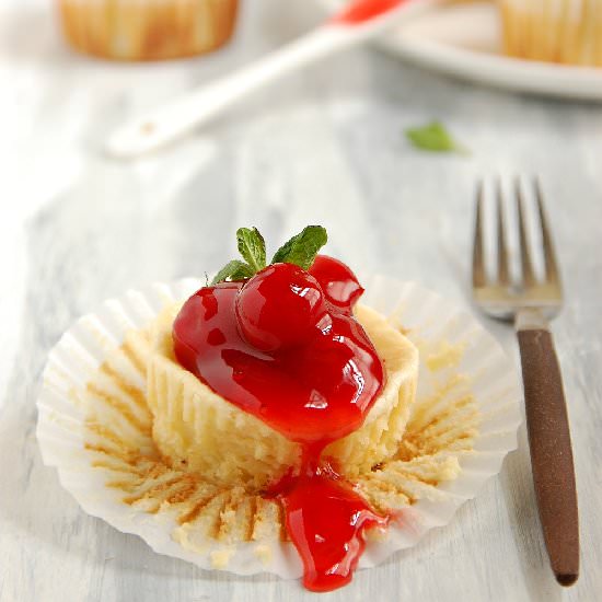 Mini Cherry Cheesecakes