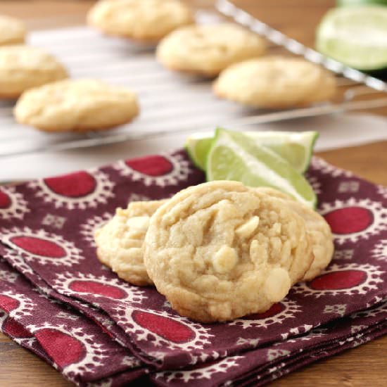 White Chocolate Lime Cookies