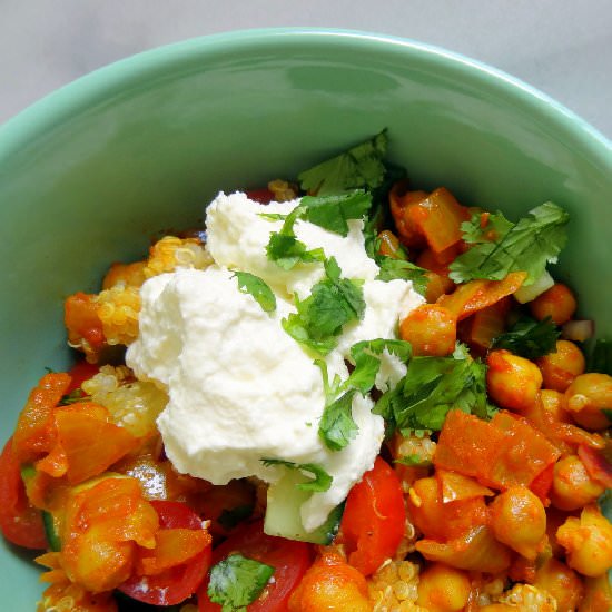 Chickpea and Cucumber Quinoa Bowls