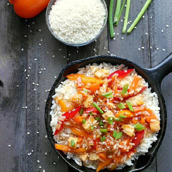 SweetnSpicy Skillet Chicken & Rice