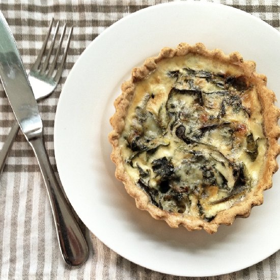 Little Swiss Chard and Stilton Tart