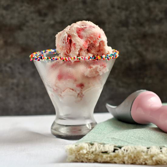 Strawberry Amaretto Ice Cream