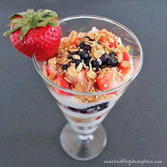 Triple-Berry Greek Yogurt Parfait