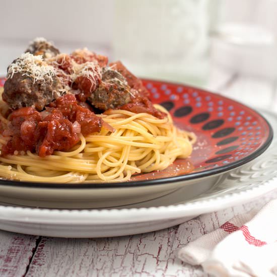 Rustic Meatballs in Marinara Sauce