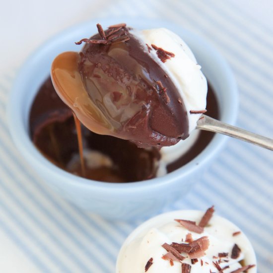 Salted Carmel Chocolate Pots