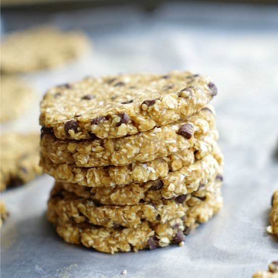 Raw Cookie Dough Oatmeal Cookies