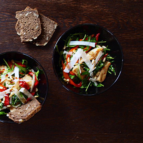 Chicken/Pepper/Arugula Salad